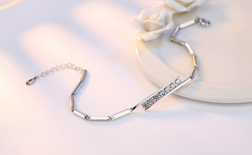 HIGH QUALITY PLATINUM PLATED ZIRCON BRACELET