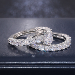 RHODIUM PLATED LUXURY RING SET FOR HER