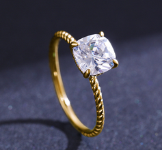 GOLD LOOK ORIGINAL SILVER 925 STERLING RING