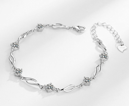 925 Original silver chaandi fully studded luxury bracelet