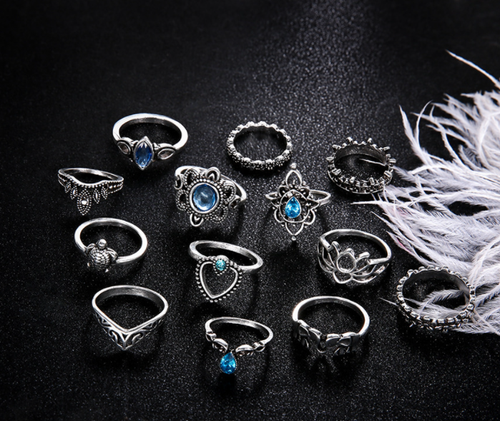 MID FINGER RINGS COMPLETE 13 PIECE SET IN ONE PRICE SPECIAL OFFER!
