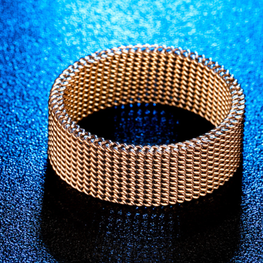 Men titanium ring stainless steel stretchable elastic wear