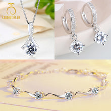 Allure best seller rose box pendant chain earrings and bracelet