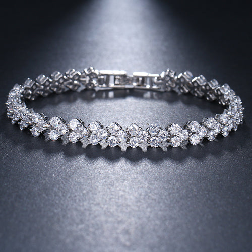 Best seller luxury and exclusive quality rhodium finish bracelet with box packing